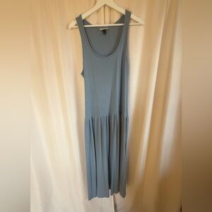 Universal Thread Slate Blue Ribbed Tank Maxi Dress